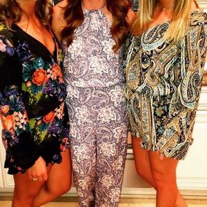 Floral Open Back Jumpsuit